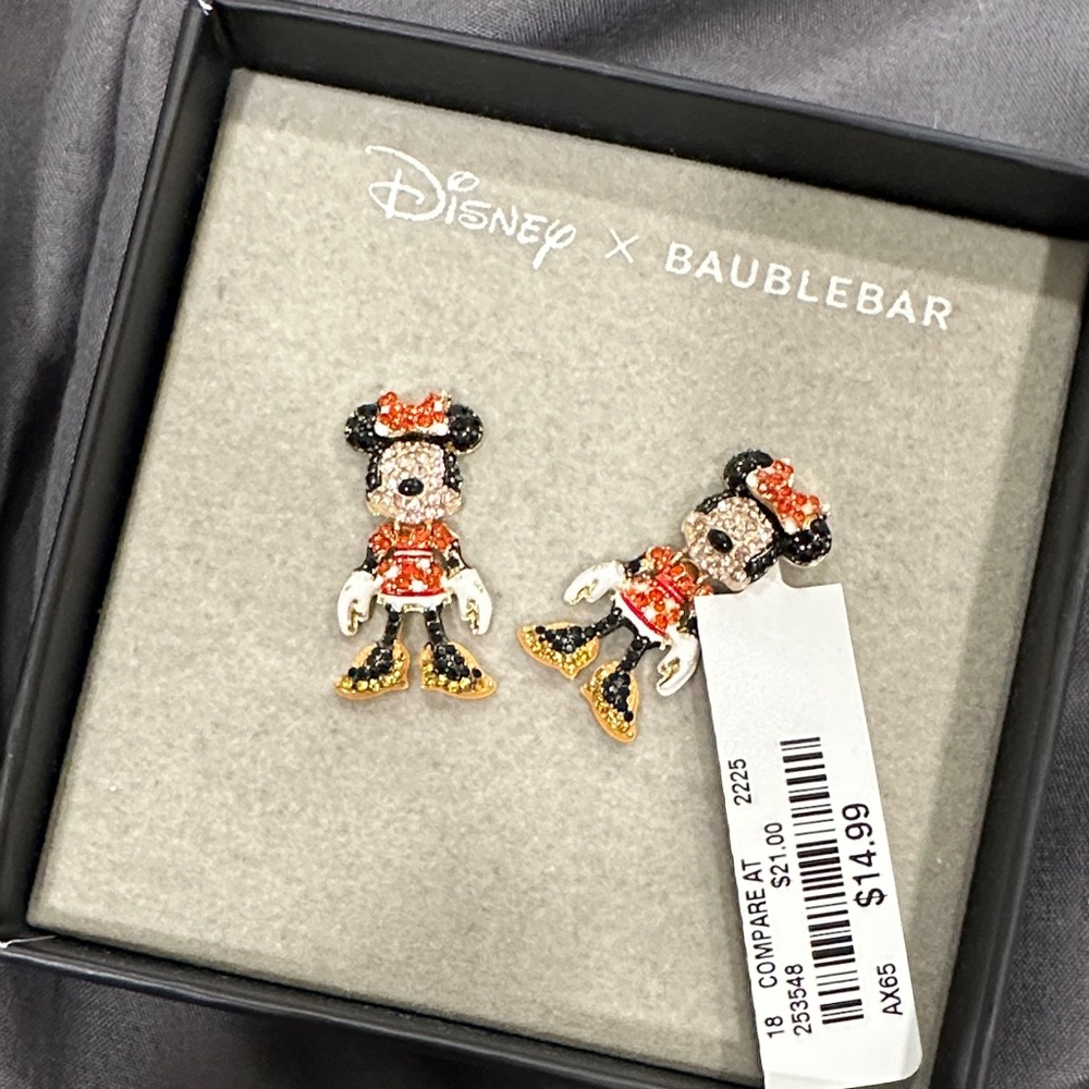 BaubleBar Disney Minnie Mouse Earrings - Black, Red, Gold
